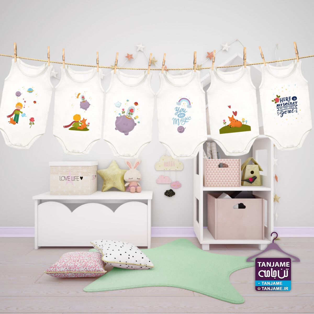 لباس ماهگرد نوزاد طرح شازده کوچولو - Image 3