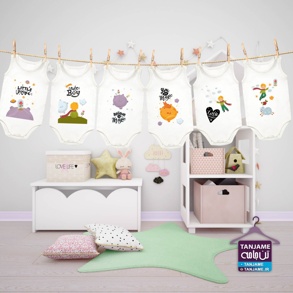 لباس ماهگرد نوزاد طرح شازده کوچولو - Image 2