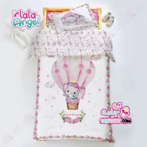 سرویس روتختی نوزاد دختر مدل فیل صورتی 7 تکه