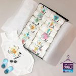 لباس ماهگرد نوزاد طرح رباط