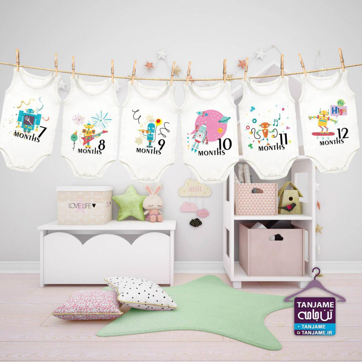 photo_2019-05-20_12-49-55 لباس ماهگرد نوزاد طرح رباط - Image 3