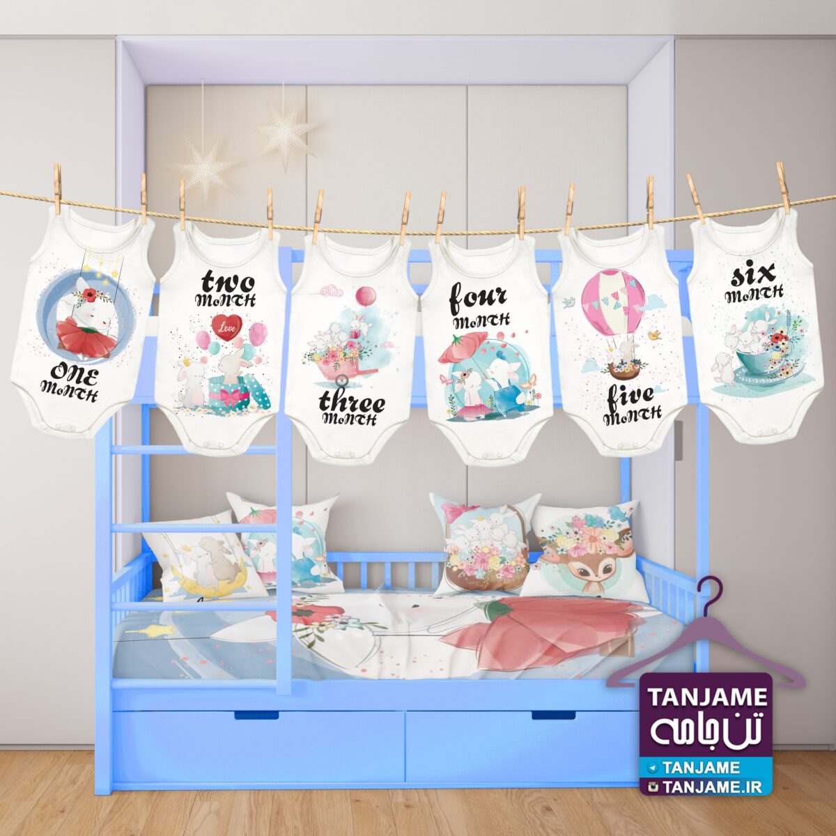 لباس ماهگرد نوزاد طرح بانی - Image 4