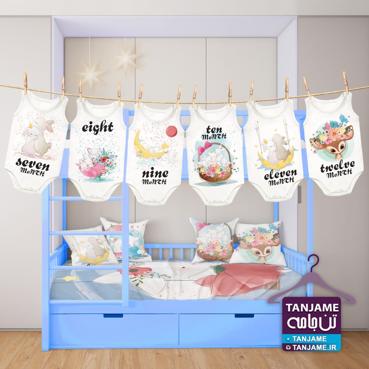 لباس ماهگرد نوزاد طرح بانی - Image 3