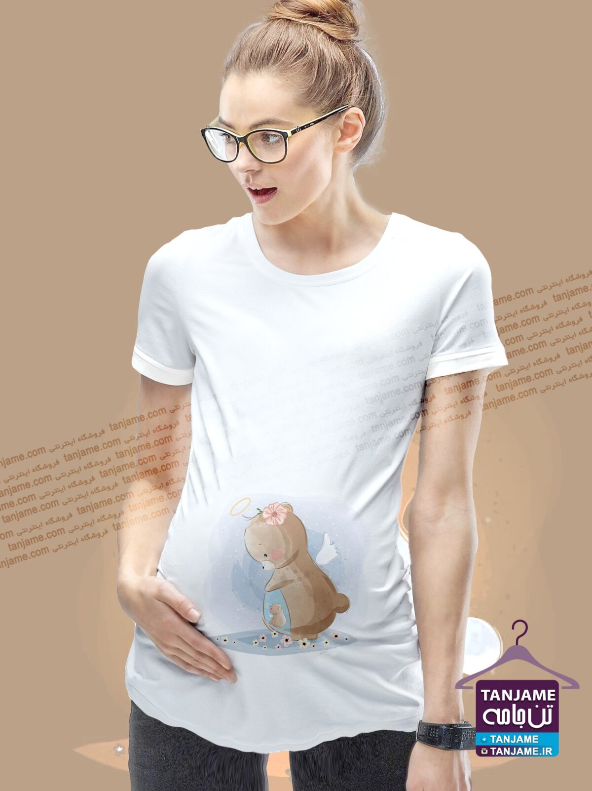 لباس بارداری طرح خرس فرشته - Image 1