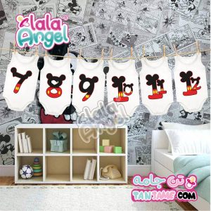 بادی نوزاد مدل میکی موس برند لالا آنجل طرح-اعداد-میکی-موس-1