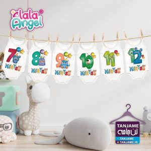 لباس ماهگرد نوزاد برند لالاآنجل طرح هیولا