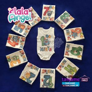 لباس ماهگرد نوزاد طرح هیولا