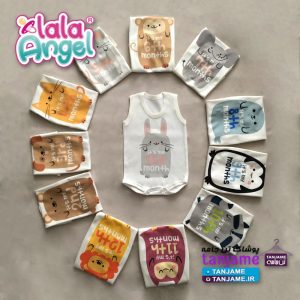 لباس ماهگرد نوزادی لالاآنجل طرح حیوانات شکمو