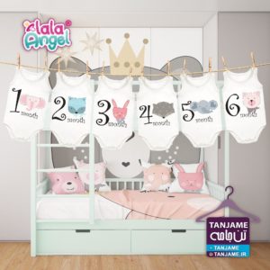 ماهگرد نوزاد طرح حیوانات @tanjamedotcom