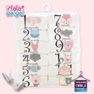 ماهگرد نوزاد طرح حیوانات @tanjamedotcom