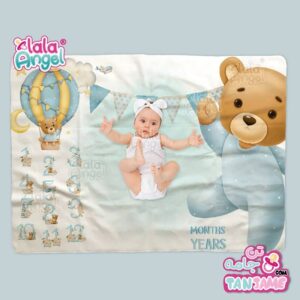 پارچه ماهگرد نوزاد طرح خرس