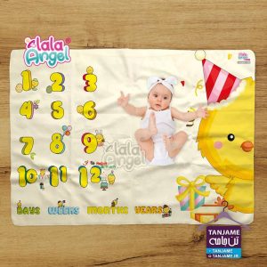 پارچه ماهگرد نوزاد طرح جوجه برند لالا آنجل-lalaangel