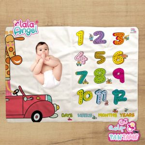 پارچه ماهگرد نوزاد طرح حیوانات ماشینی برند لالا آنجل lalaangel tanjame
