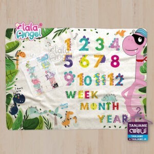 پارچه ماهگرد نوزاد مخصوص عکاسی ماه به ماه و یا هفته به هفته از نوزاد دلبند شماست، یک سال ابتدایی زندگی شیرین نوزاد تکرار نشدنی است، شما مادر و پدر گرامی می توانید با قرار دادن دلبند خود بر روی این پارچه ماهگرد خاطرات زیبا و به یاد ماندنی را ثبت کنید. جنس پارچه ماهگرد نوزاد از مخمل درجه یک می باشد، قابل شستشو بوده و حتی بعد از شستشو تحت هیچ شرایطی رنگ پارچه کمرنگ نخواهد شد، ابعاد استاندارد پارچه ماهگرد نوزاد لالاآنجل 100*140 سانتی متر می باشد تا فضای کافی برای چیدن المانهایی چون عروسک یا اسباب بازی در کنار نوزاد برای بهتر شدن عکس وجود داشته باشد. تنوع طرح های پارچه ماهگرد نوزادی لالاآنجل بیش از 100 طرح می باشد توجه داشته باشید که می توانید این محصول را در کنار یک محصول تکمیلی دیگر که در پایین صفحه و در بخش (محصولات مرتبط) آورده شده است استفاده نمایید (انتخاب با شماست).