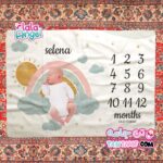 پارچه ماهگرد نوزاد رنگین کمان کلاسیک